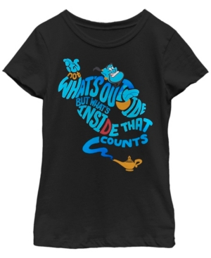 Big Girls Disney Princesses Quote Genie Bottle Short Sleeve T-shirt