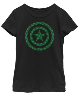 Fifth Sun Kids' Big Girls Marvel Avengers Classic Lucky Cap Short Sleeve T-shirt In Black