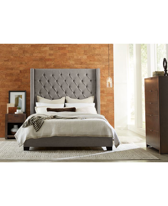 Furniture Monroe II Upholstered Queen Bed, Created for Macy's & Reviews