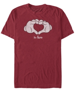 Shop Fifth Sun Men's Mickey Classic Glove Heart Short Sleeve T-shirt In Cardinal