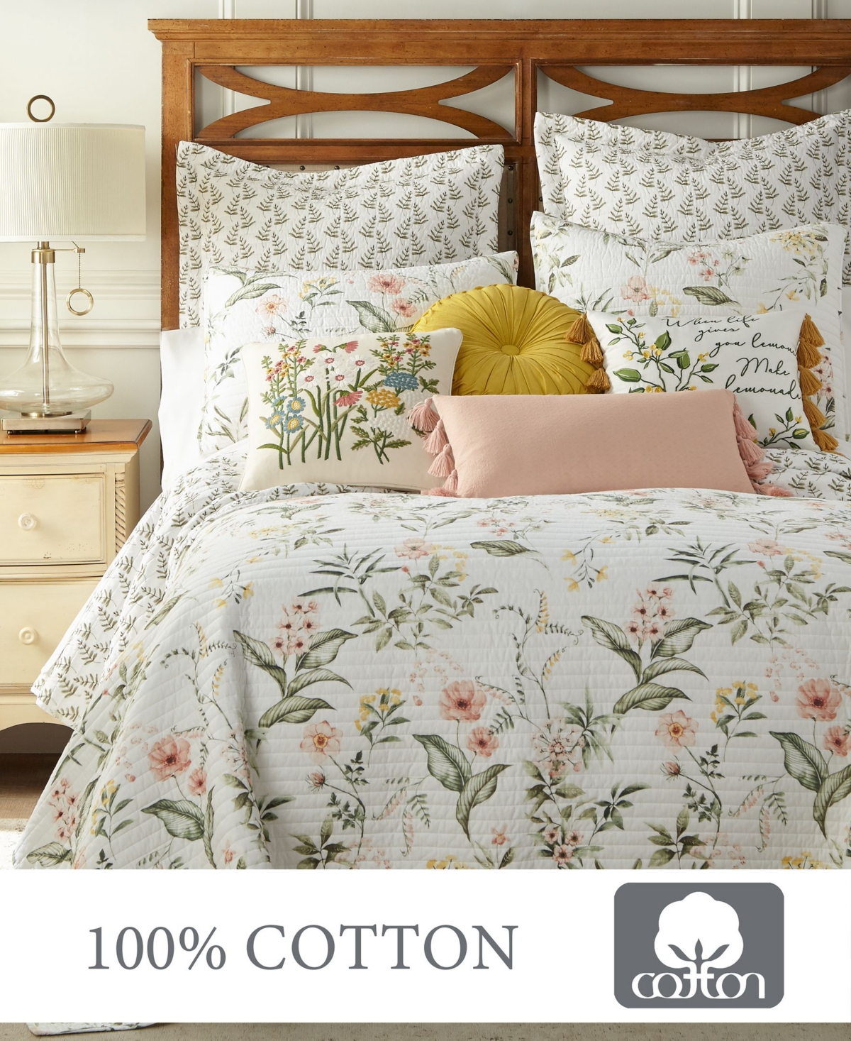 Levtex Viviana Watercolor Floral 2-Pc. Quilt Set,