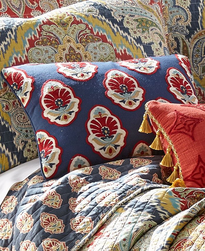 Levtex Moreno Embroidered Decorative Pillow, 14" x 18" Macy's