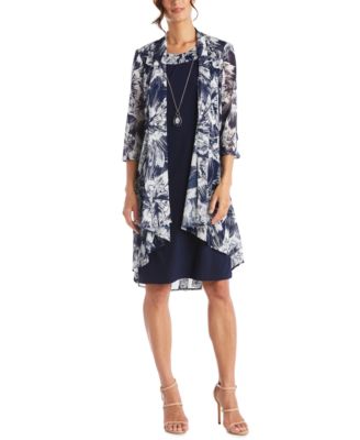 Necklace Dress & Printed Jacket