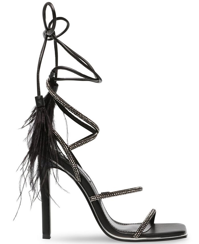 steve madden heels with feathers