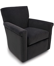 CLOSEOUT! Karlane 33" Fabric Swivel Chair, Created for Macy's