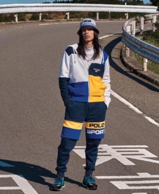 polo ralph lauren patchwork fleece hoodie