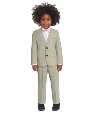 Little Boys Stretch Tonal Sharksin Suit Set 4-piece Set