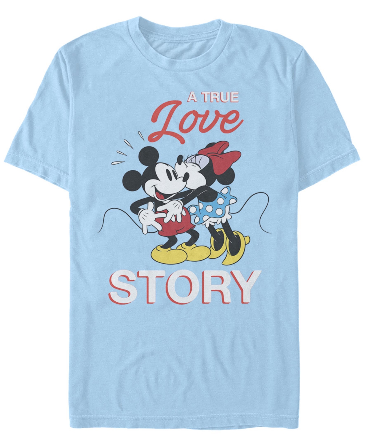Men's True Love Story Short Sleeve Crew T-shirt - Light Blue