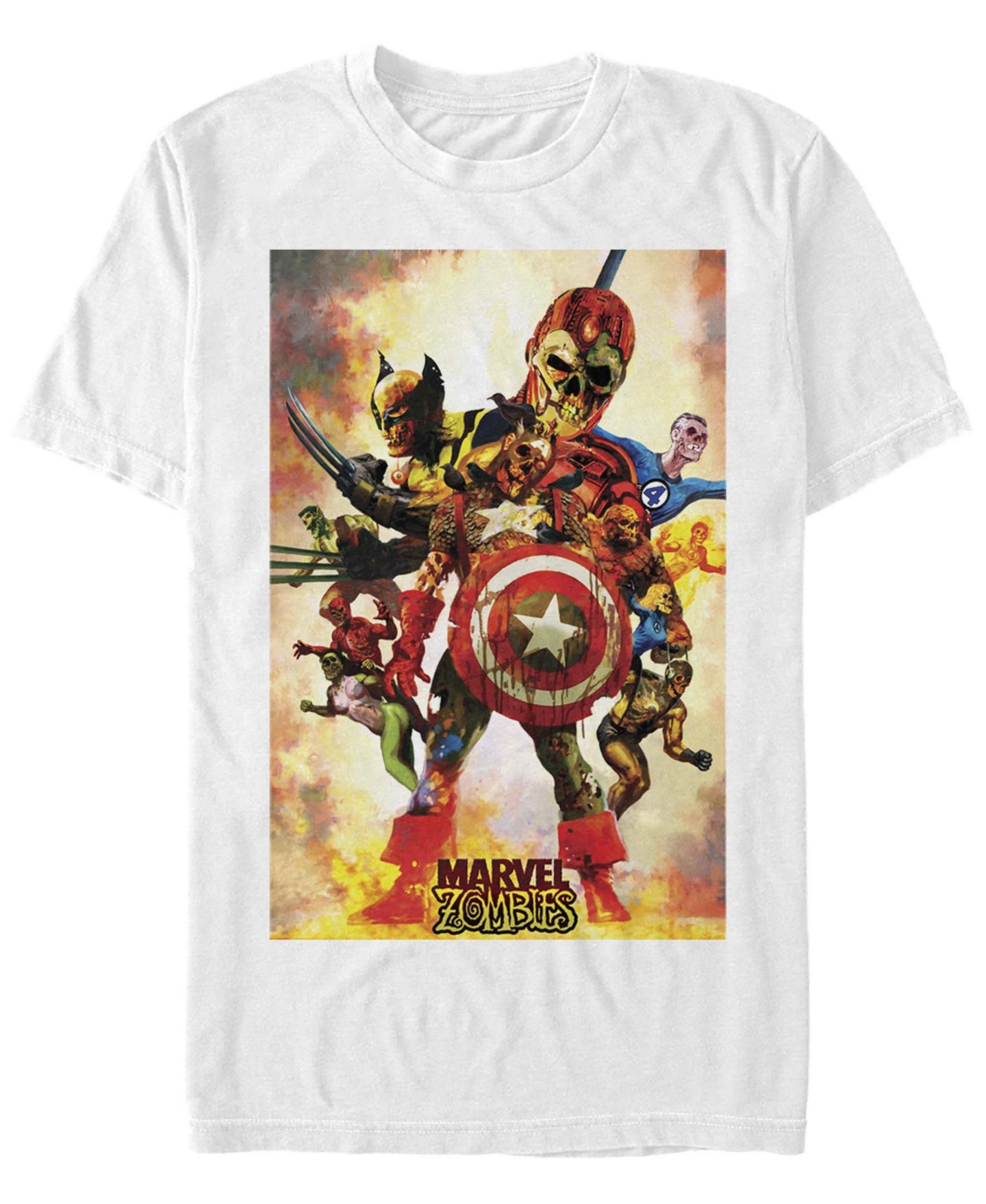 Мужская футболка Fifth Sun Zombie Poster Short Sleeve Crew, цвет: Белый — фото 1