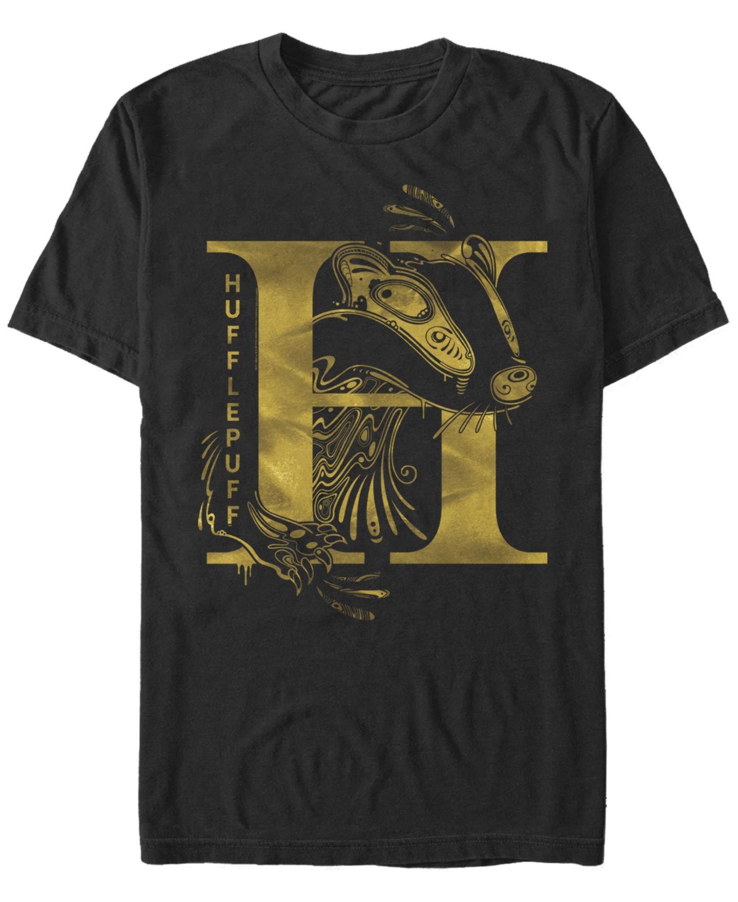 Мужская футболка Fifth Sun Hufflepuff Short Sleeve Crew, цвет: Чёрный — фото 1