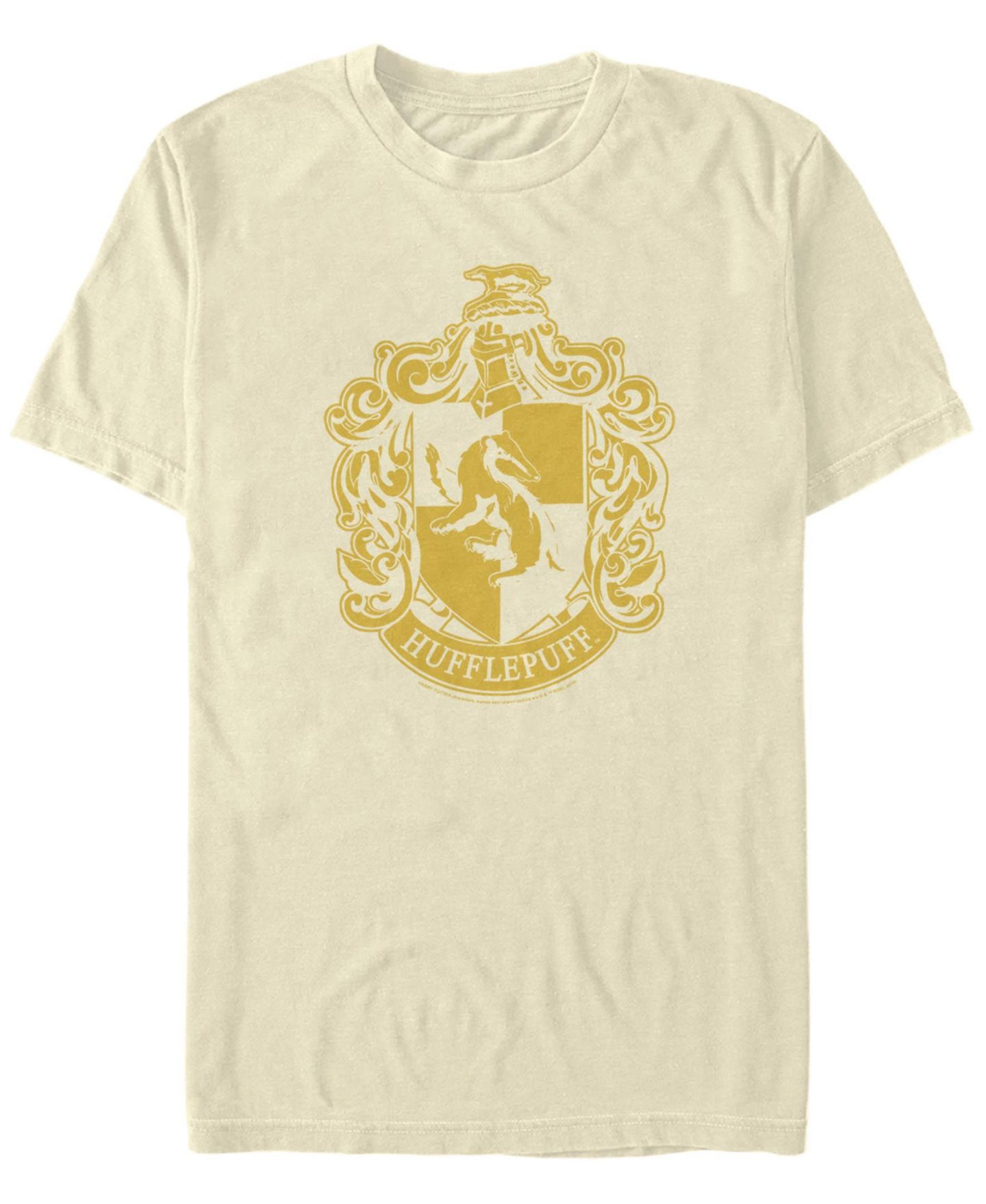 Мужская футболка Fifth Sun Simple Hufflepuff Short Sleeve Crew, цвет: Натуральный — фото 1