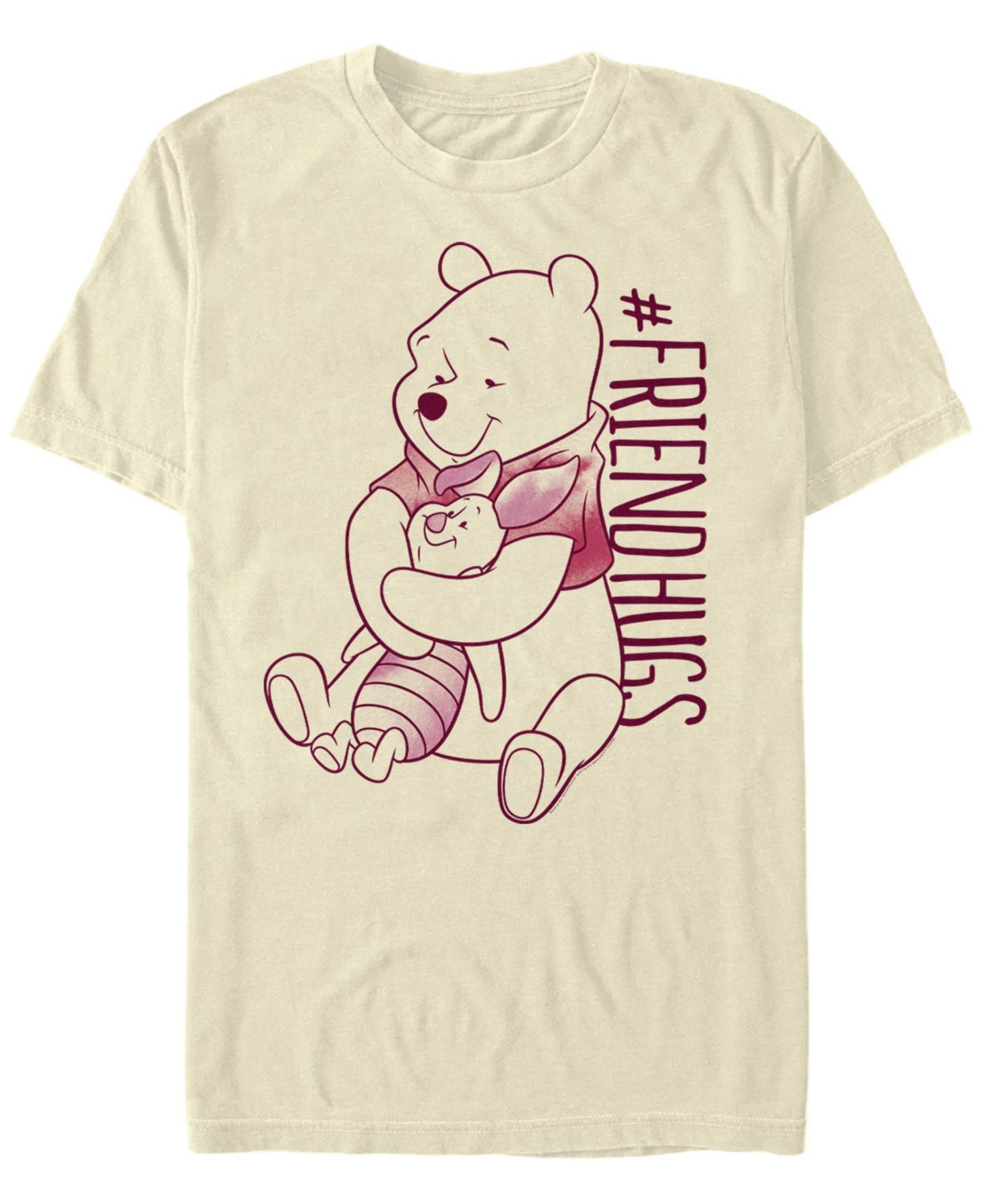 Мужская футболка Fifth Sun Piglet Pooh Hugs Short Sleeve Crew, цвет: Натуральный — фото 1