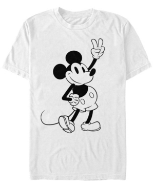 Fifth Sun Men's Simple Mickey Short Sleeve Crew T-shirt In White