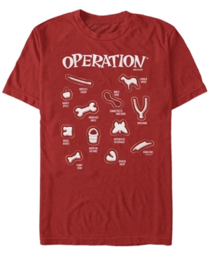 Fifth Sun Men's Operation Parts Short Sleeve Crew T-shirt In Red