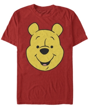 Fifth Sun Men's Winnie Pooh Big Face Short Sleeve Crew T-shirt In Red