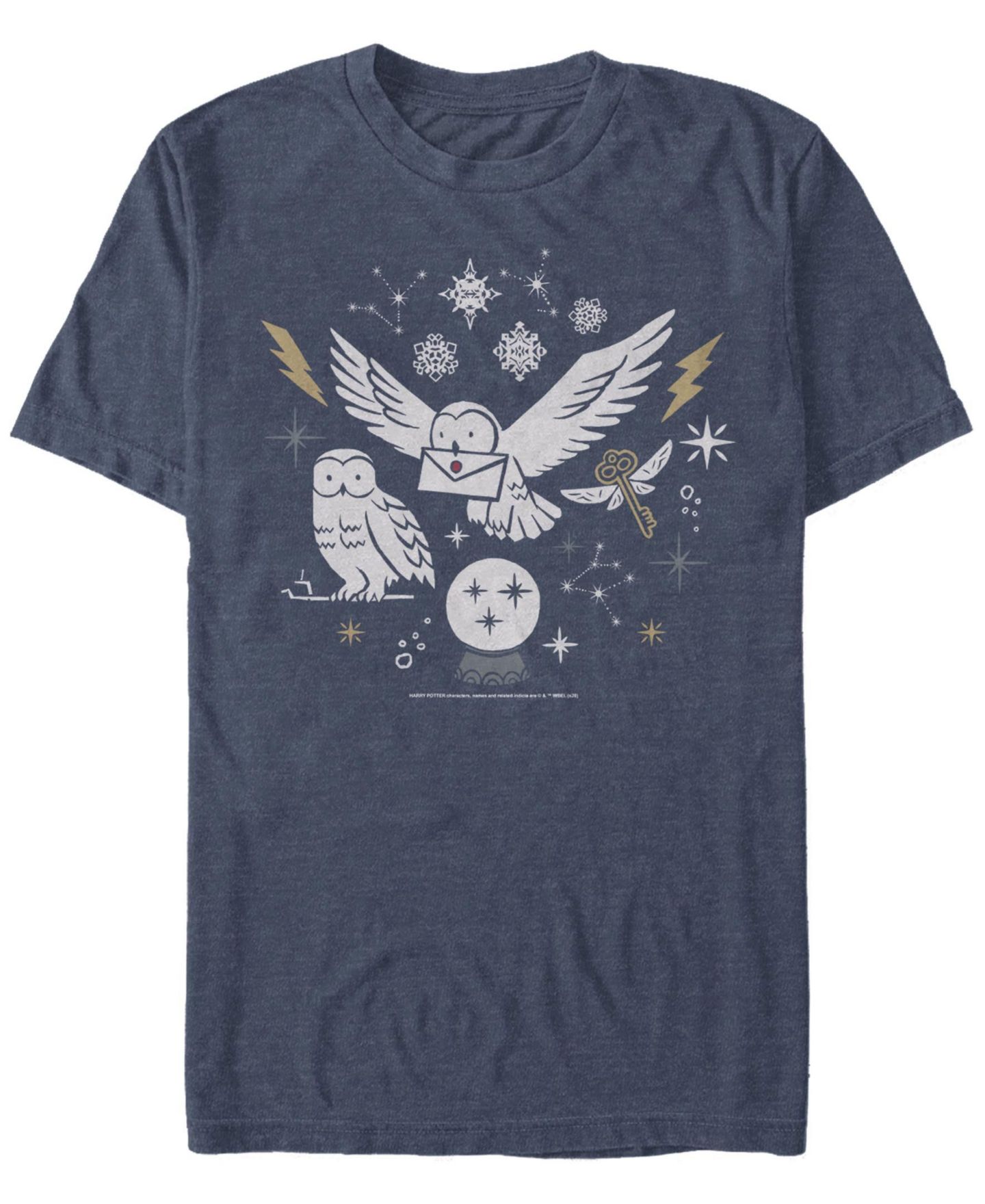 Мужская футболка Fifth Sun Wintery Owls Short Sleeve Crew, цвет: Тёмно-синий меланжевый — фото 1