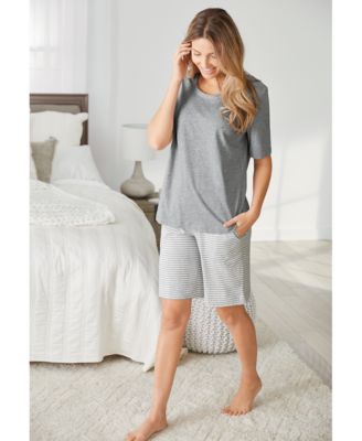 Cotton Bermuda Pajama Shorts 