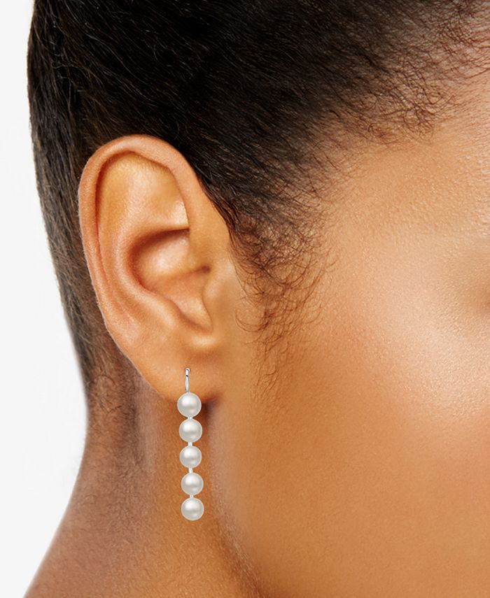 Macy's - Cultured Freshwater Pearl (5mm) Drop Earrings in Sterling Silver