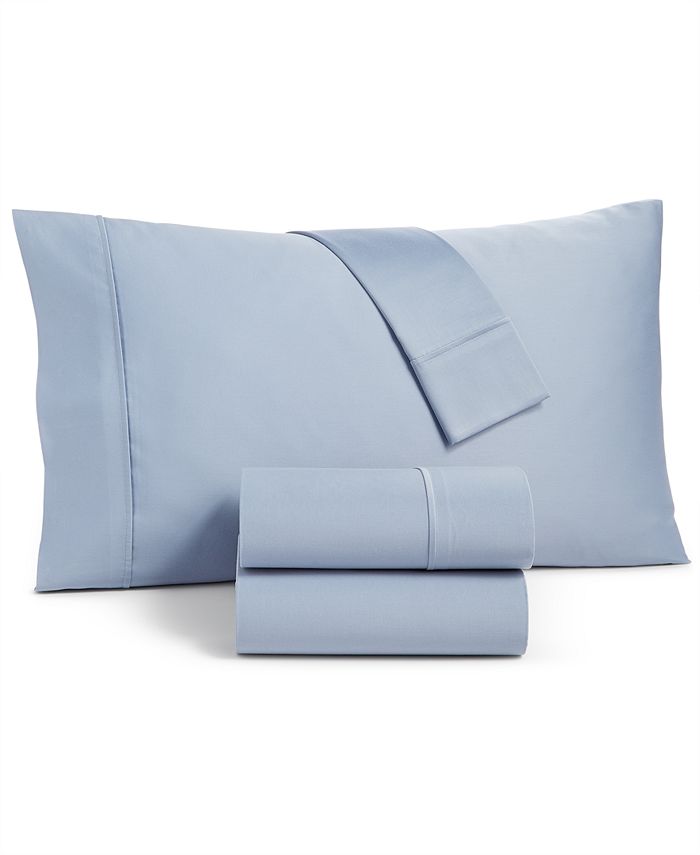 Charter Club Sateen Solid 500 Thread Count 3 Pc. Sheet Set, Twin ...