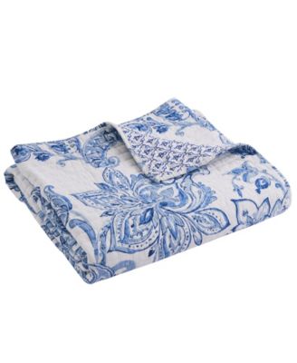 Bennett Reversible Paisley Quilted Throw, 50" x 60"