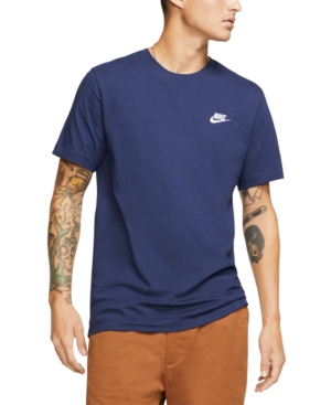 Shop Nike Men's Sportswear Club T-shirt In Navy
