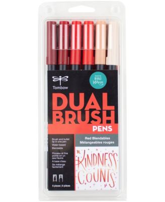 Tombow Dual Brush Pen Art Markers, 6-Pack