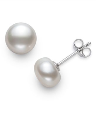 4-Pc. Set Cultured Freshwater Pearl (7-8mm) Necklace, Bracelet, Stud Earrings & Ring in Sterling Silver