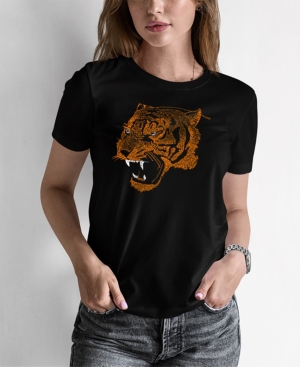 La Pop Art Women's Word Art Beast Mode T-shirt In Black