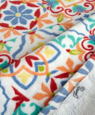 Fiesta Worn Tiles Kitchen Towels, Set of 2