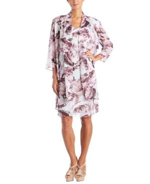 R & M Richards 2-Pc Printed Jacket & Dress Set