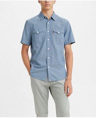 Levi's Men's Classic Clean Short Sleeve Western Shirt - Macy's