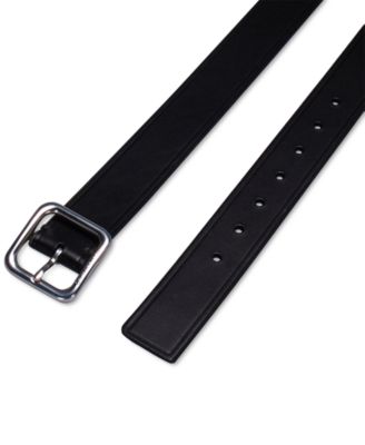 Women’s Square Center Bar Buckle Casual Leather Belt