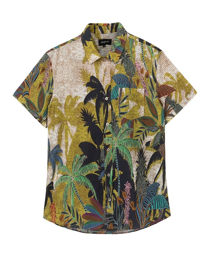 Desigual Men's Short Sleeve Tropical Shirt - Macy's