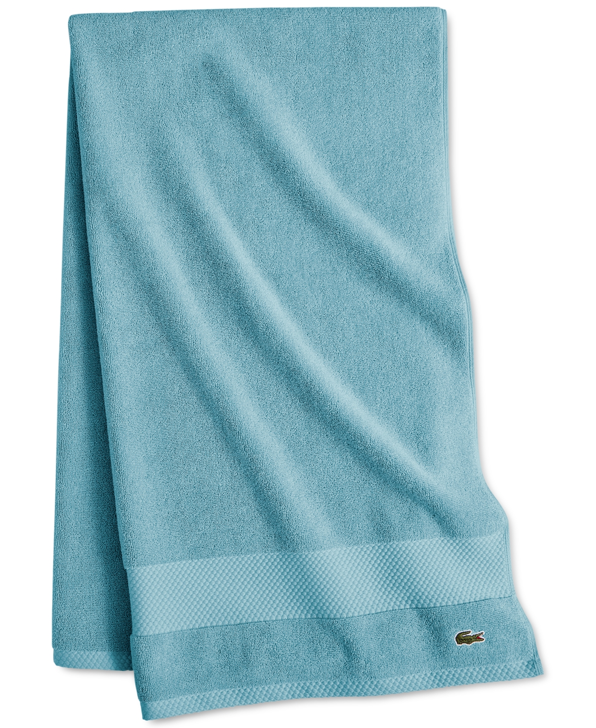 Lacoste Home Heritage Anti-microbial Supima Cotton Bath Towel, 30" X 54" In Celestial