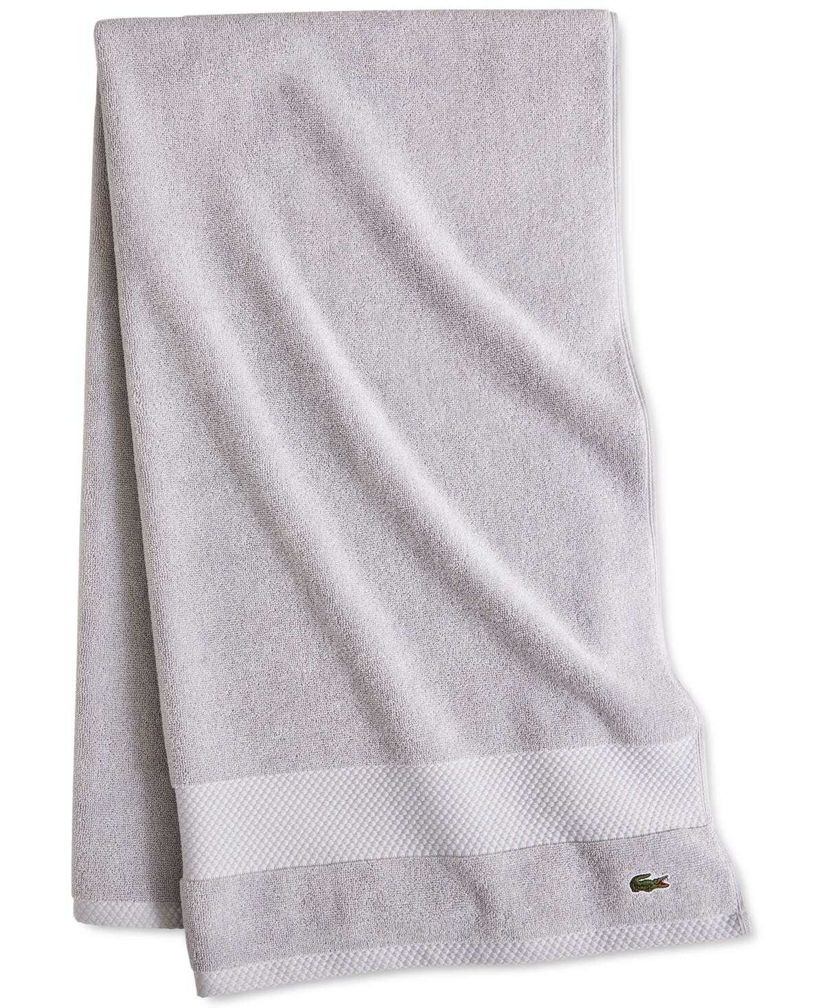 Lacoste Home Heritage Anti-microbial Supima Cotton Bath Towel, 30" X 54" In Micro Chip