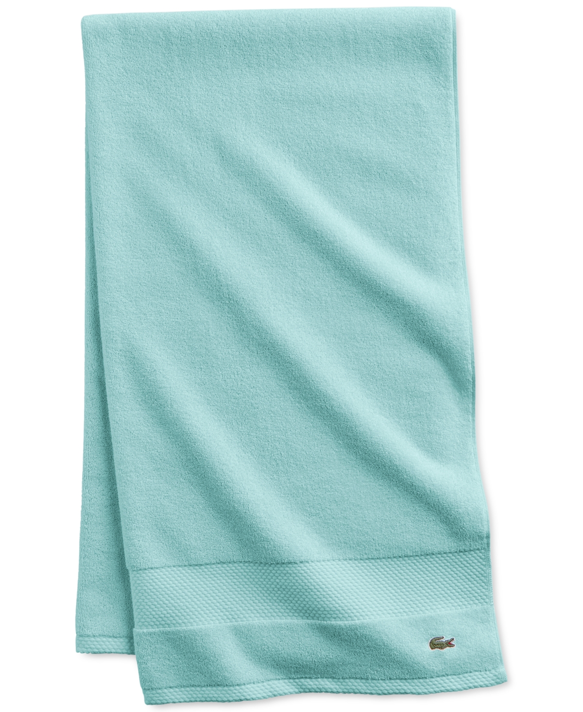 Lacoste Home Heritage Anti-microbial Supima Cotton Bath Towel, 30" X 54" In Mint