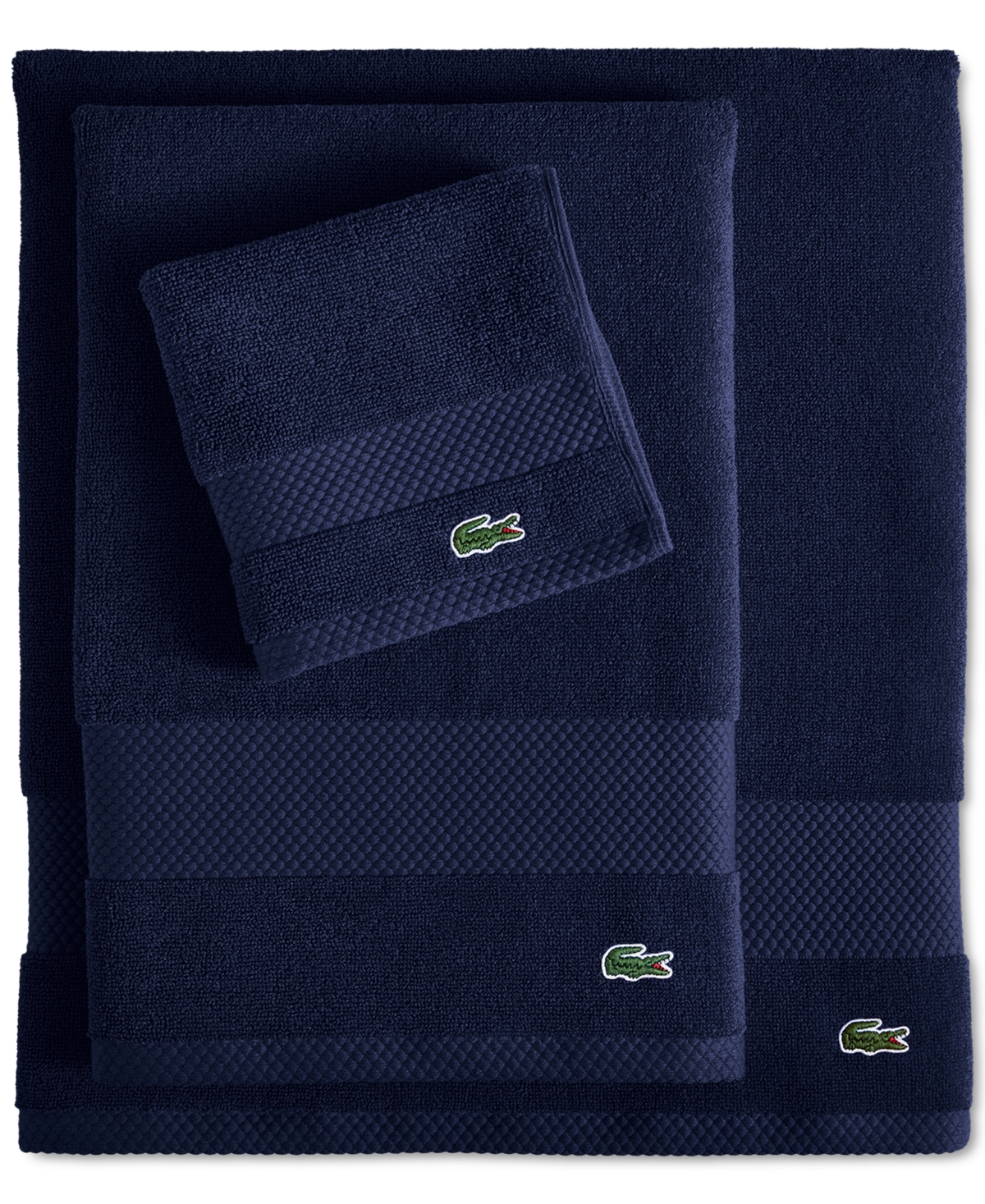 Lacoste Home Heritage Anti-Microbial Supima Cotton Bath Towel, 30" x 54"