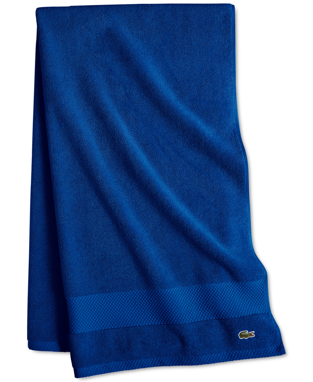 Lacoste Home Heritage Anti-microbial Supima Cotton Bath Towel, 30" X 54" In Surf Blue