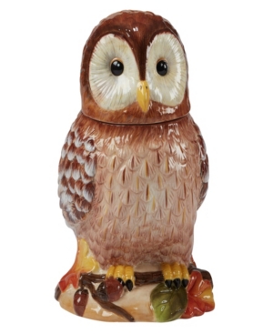 Certified International Pine Forest 3-d Cookie Jar In Multicolor