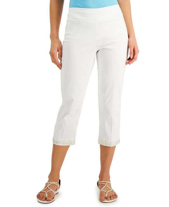 JM Collection Studded Capri Pants, Created for Macy's - Macy's