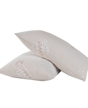 All-in-one Copper Effects Pillow Protector 2-pack, Standard/queen In White