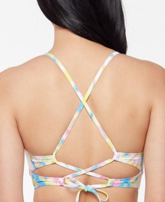 Buy La Vie En Rose Adjustable Crop Cami Bikini Top In Black | 6thStreet