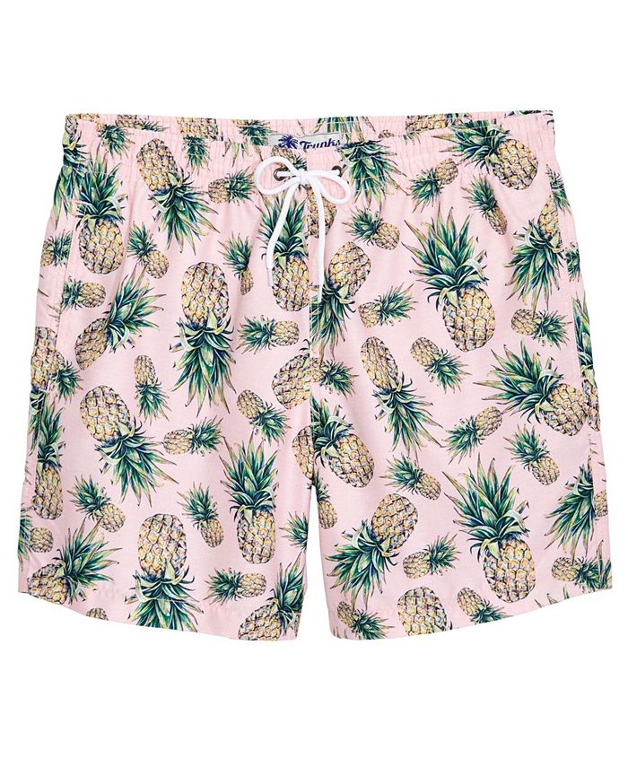Club Room Men's Pineapple-Print 7 Swim Trunks, Created for Macy's - Macy's
