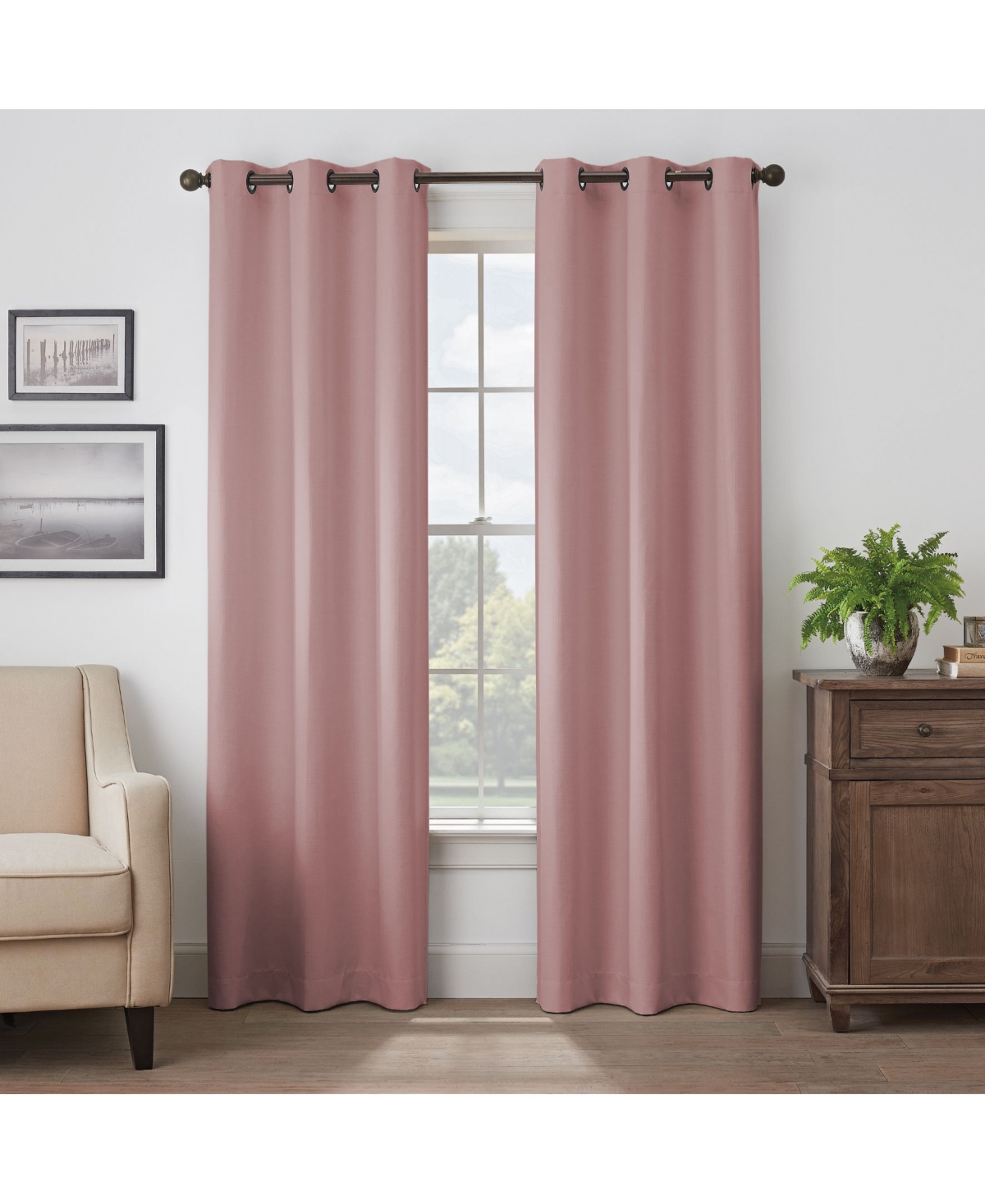 Eclipse Martina Blackout Panel, 40" X 84" In Rose