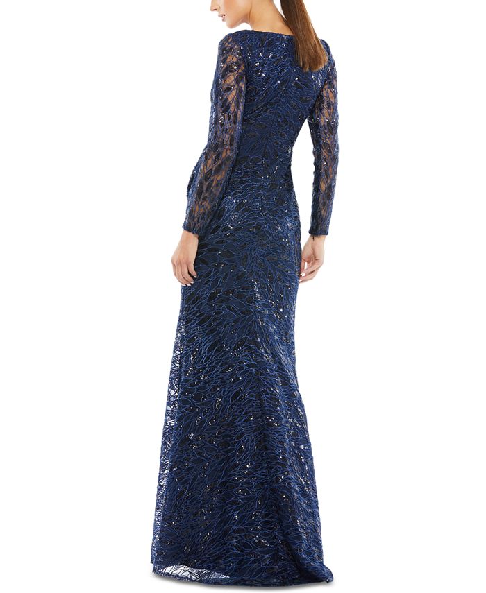 mac duggal sequin embellished gown