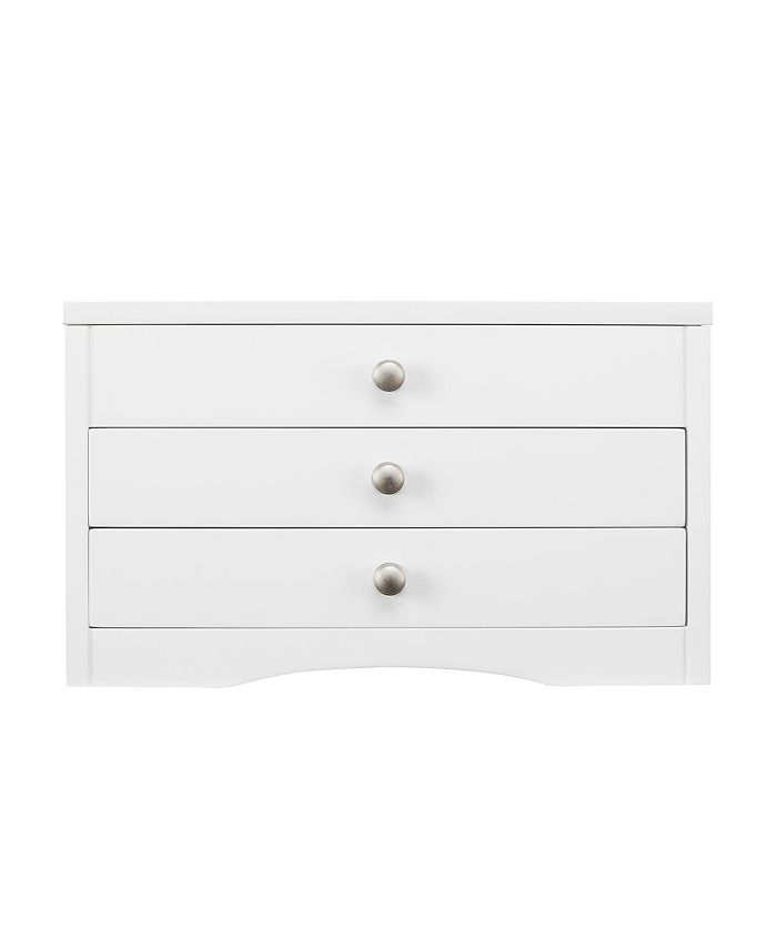 PKO Inc. Classic Lift Top White Jewelry Box Macy's