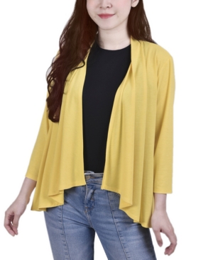Ny Collection Petite Open-Front Cardigan