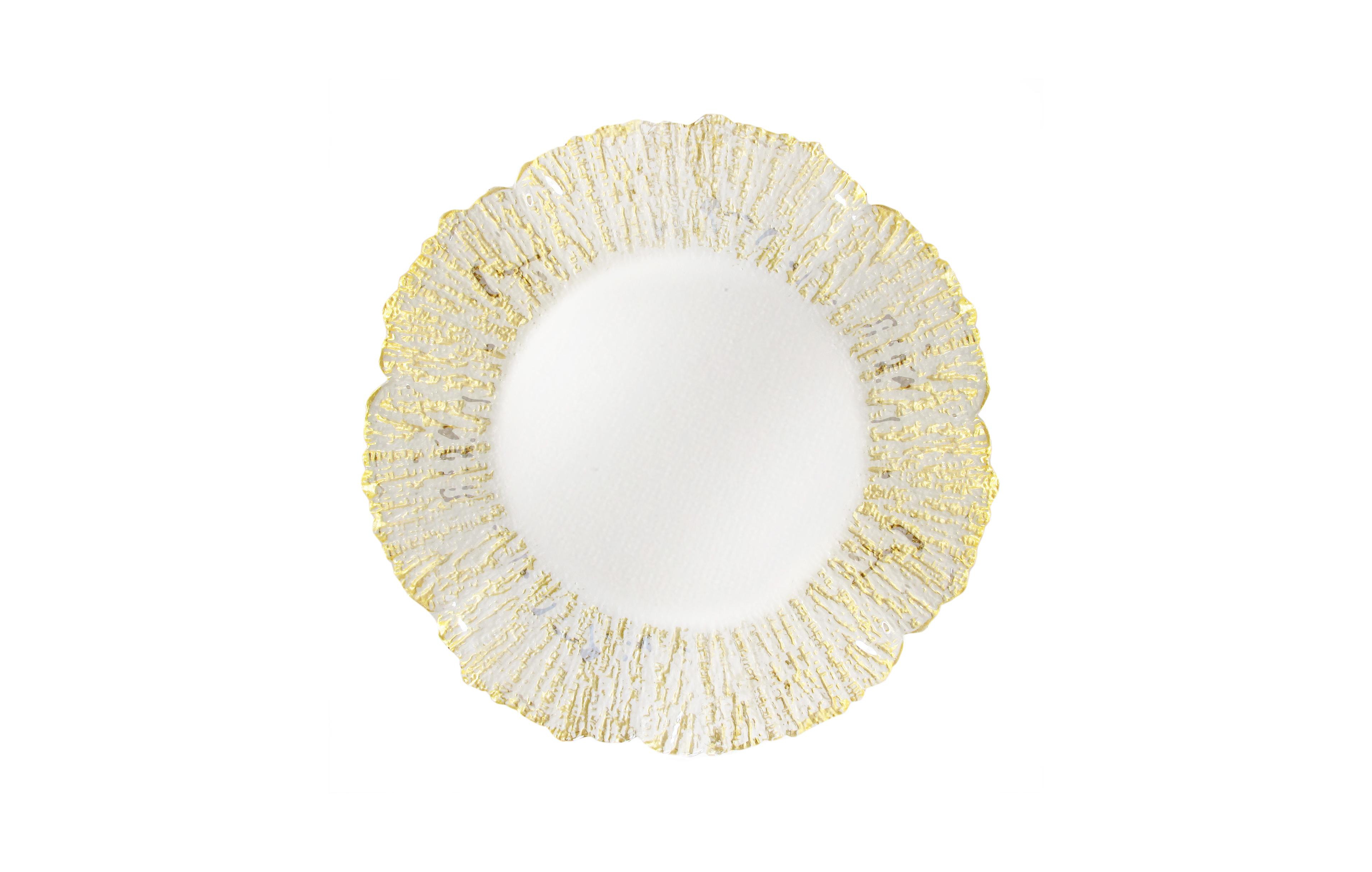 Jay Import American Atelier Deniz Flower Shape Charger Plate