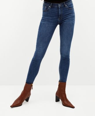 Mango Women's Crop Skinny Isa Jeans In Open Blue | ModeSens