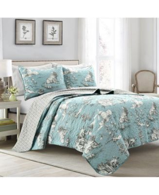 Lush Decor Ella Ruffle Lace Comforter, 3 Piece Set